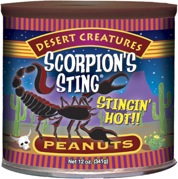 Desert Creatures Scorpion's Sting Stingin' Hot Peanuts - Scorpion (600x600), Png Download