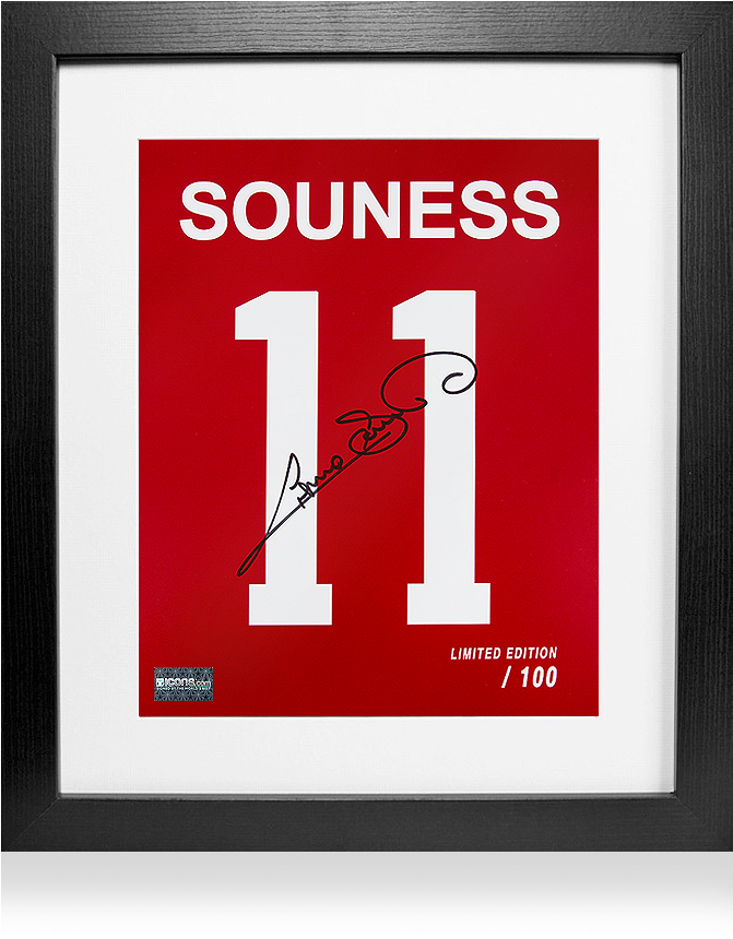 Graeme Souness Signed Liverpool Shirt Print In Black - Poster (870x890), Png Download