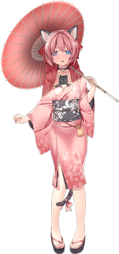 1girl Animal Ears Bell Bell Choker Between Breasts - Anime (474x1006), Png Download