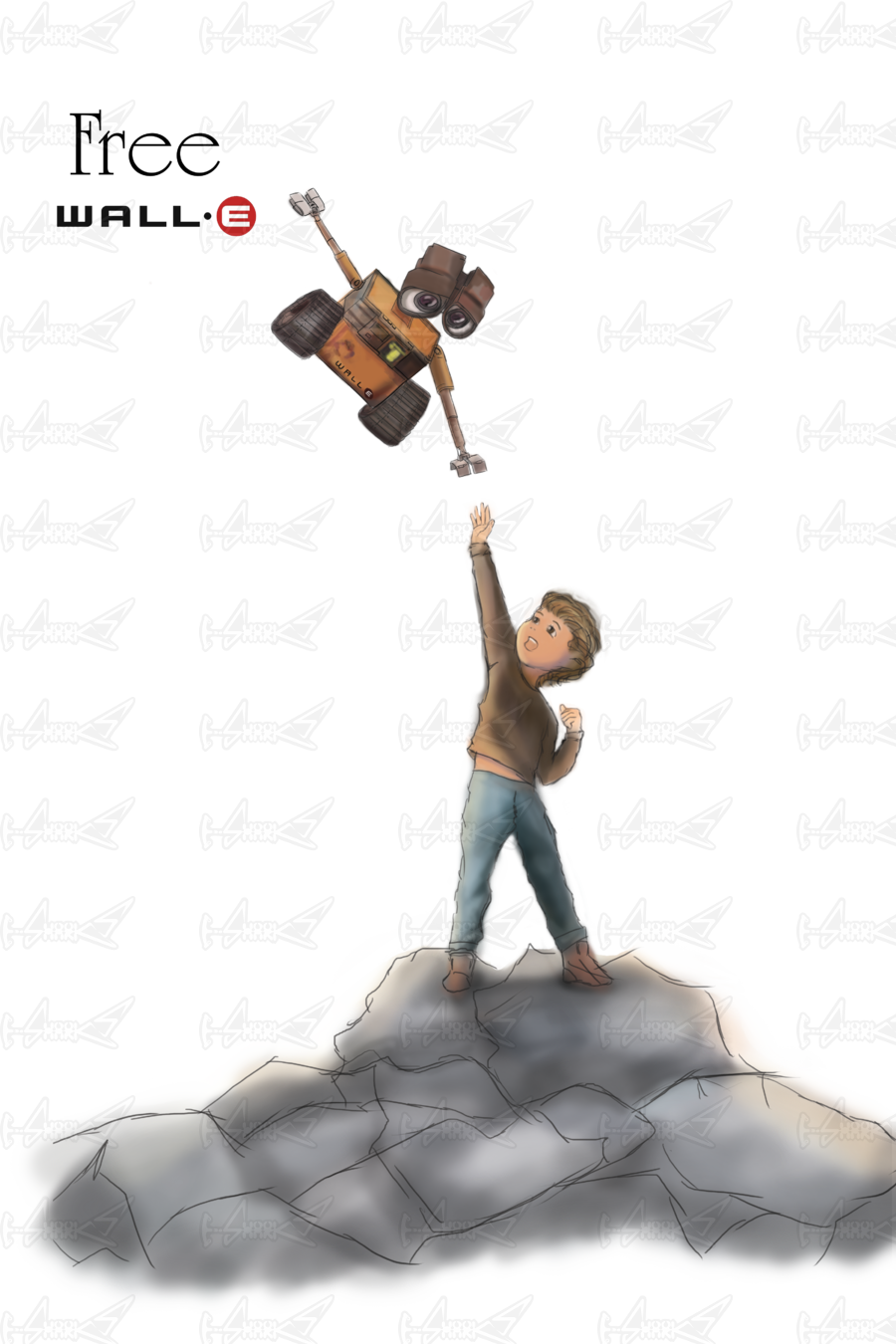 Free Wall E - Wall E (900x1350), Png Download