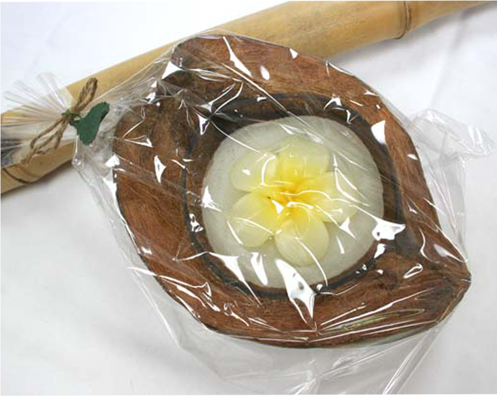 Coconut Candle With Plumeria Flower Large White - Floral Design (1000x1000), Png Download