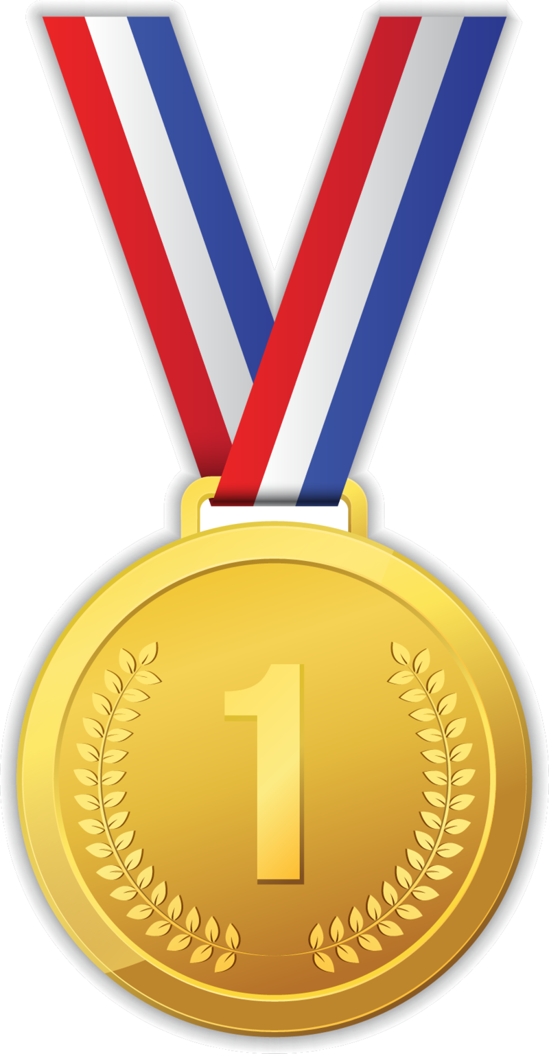 Gold Medal Png, Download Png Image With Transparent - Gold Medal Vector Png (800x1535), Png Download