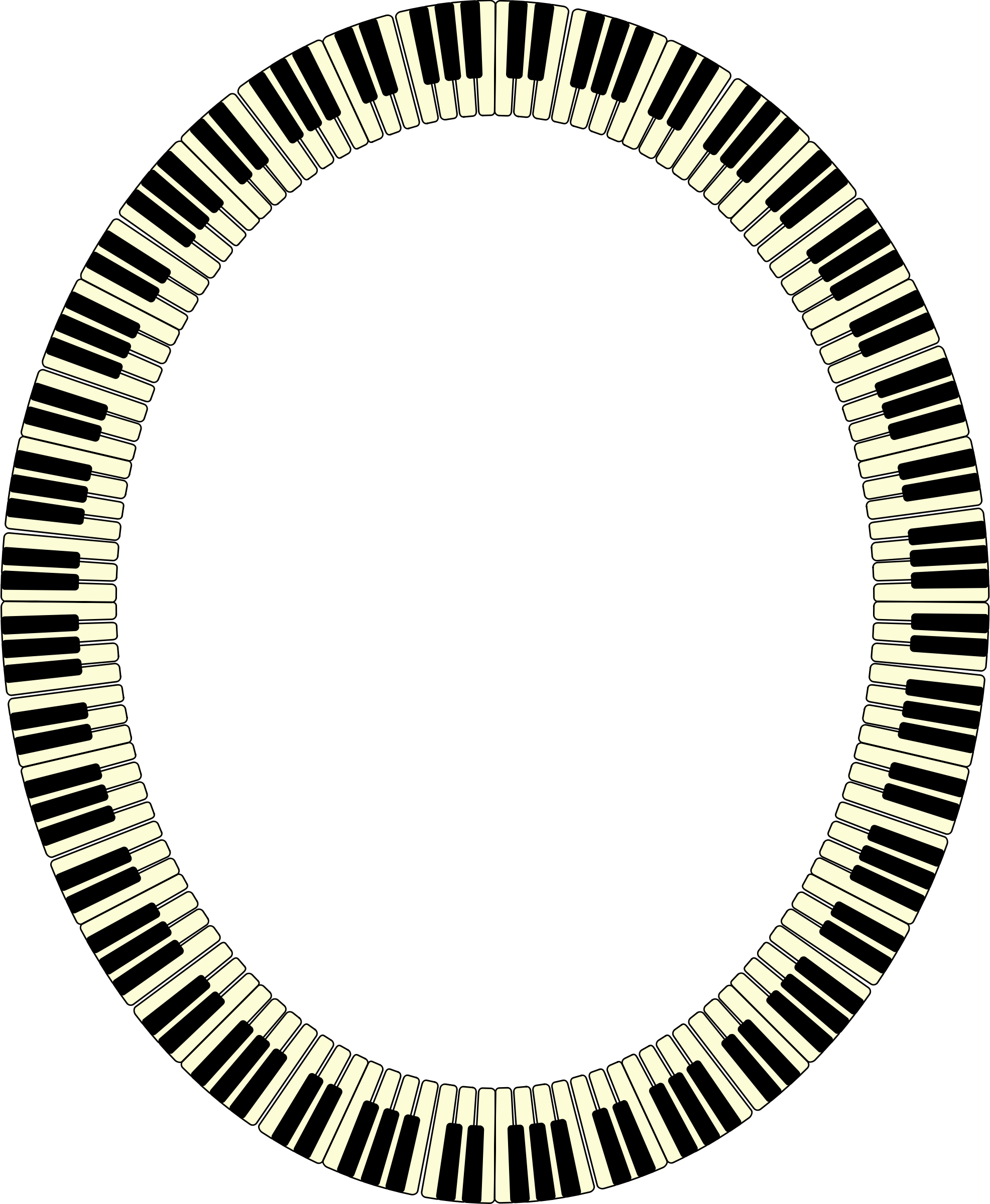 Big Image - Piano Key Circle (1972x2400), Png Download