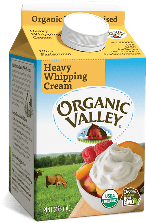 Pint Heavy Whipping Cream, Ultra Pasteurized, - Organic Valley Heavy Cream (504x767), Png Download