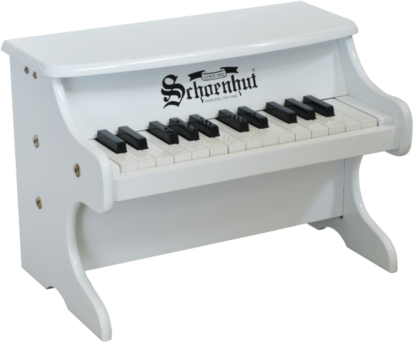 Schoenhut My First Piano Ii 25-key White - Pink Piano (908x754), Png Download