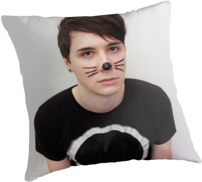 Dan Howell Twitter Icon - Cushion (875x875), Png Download