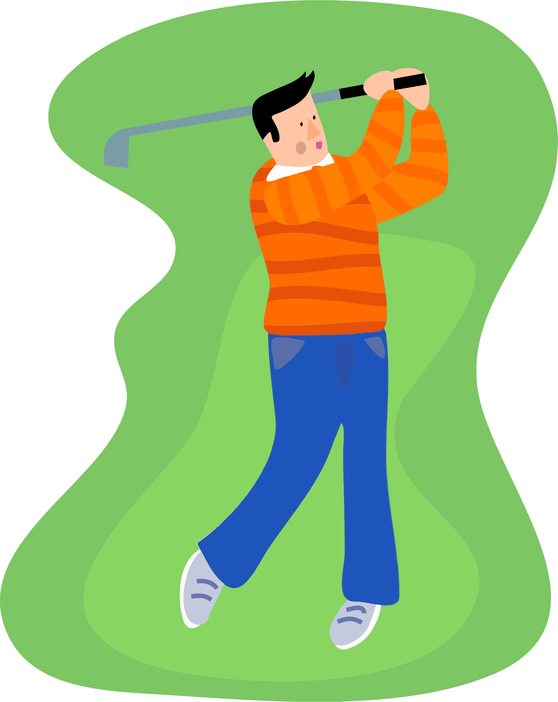 This Free Icons Png Design Of Golfing Guy (1862x2342), Png Download