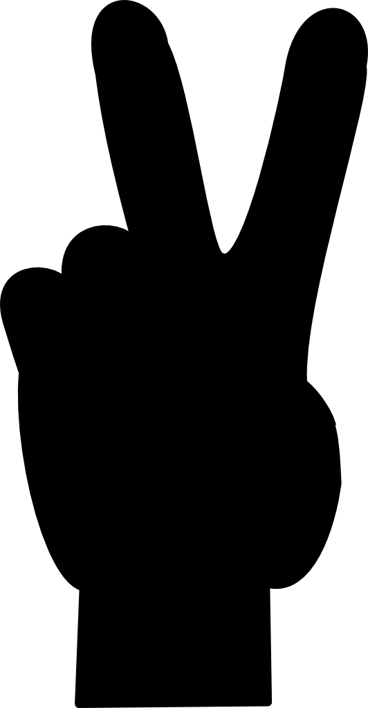Transparent V Sign Peace Symbol 4 Svg Scalable Vector - Peace Sign Fingers Svg (532x1022), Png Download