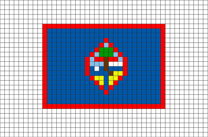 Flag Of Guam Pixel Art From Brikbook - Russian Flag Pixel Art (880x581), Png Download