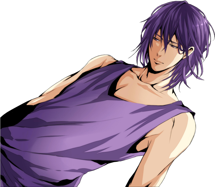 Download Long Hair Male Anime Character - Male Anime Character With Purple  Hair PNG Image with No Background - PNGkey.com