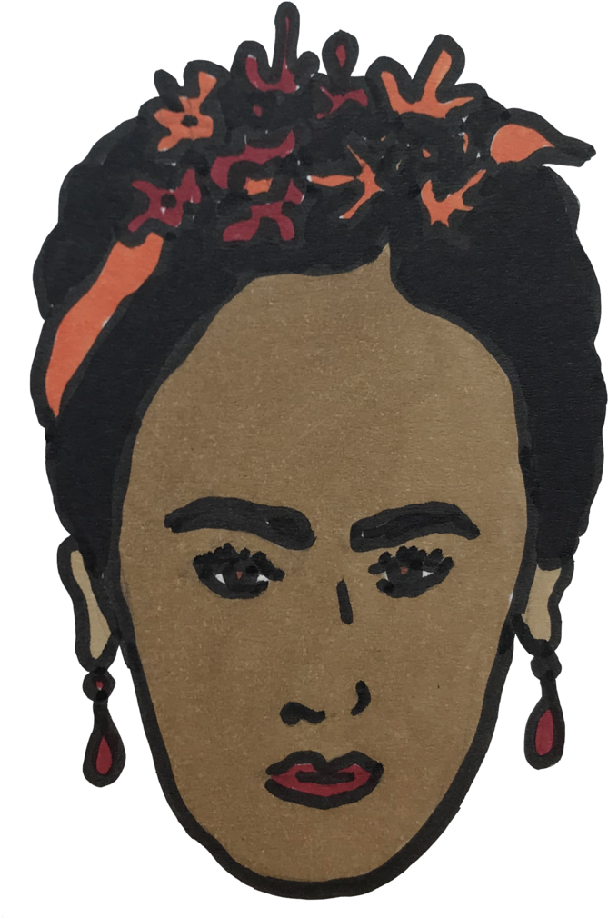Frida Kahlo - Illustration (1000x1146), Png Download