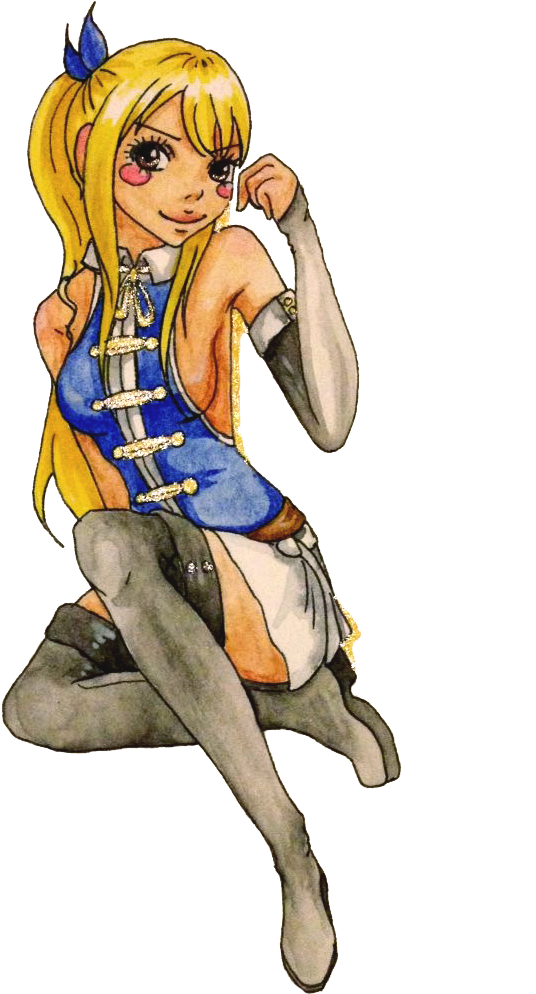 Seulil - Lucy Heartfilia No Background (698x1024), Png Download