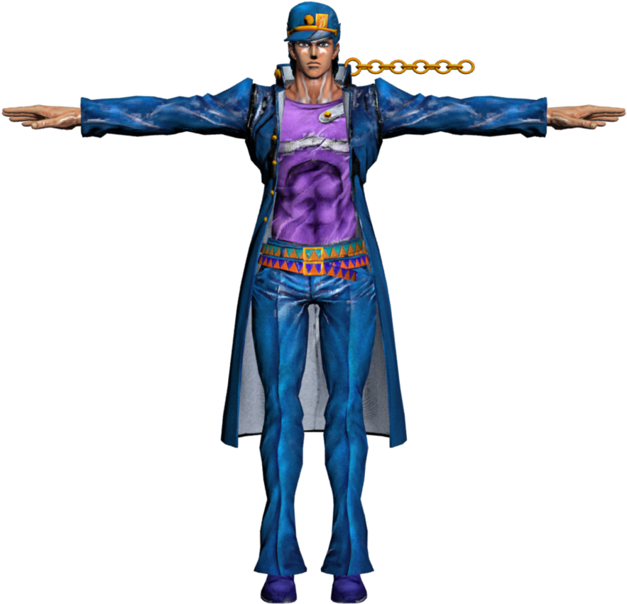 Jotaro Clicker - " - Jotaro Kujo T Pose (930x859), Png Download