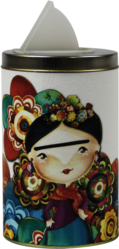 Yerbera Frida Kahlo - Cartoon (1000x1000), Png Download