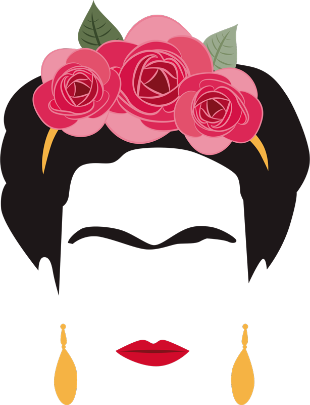 Sticker Maison Dessin Frida Kahlo - Soy Del Tipo De Mujer Que Si Quiero La Luna Me La Bajo (614x800), Png Download