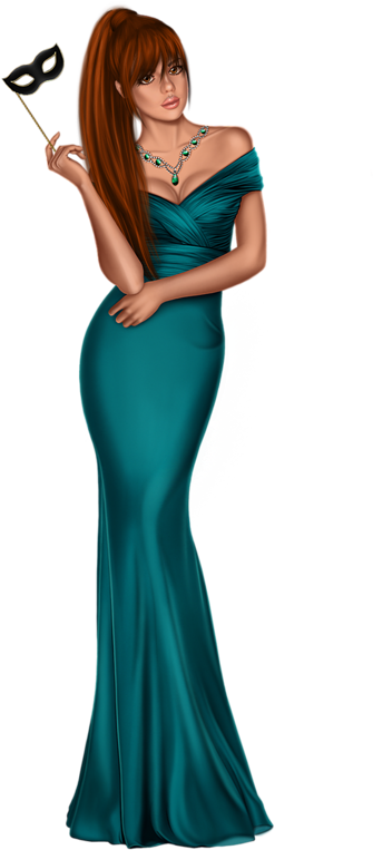 ╰⊰✿gs✿⊱╮ Girl Illustrations, Illustration Girl, Elegant - Gown (409x800), Png Download