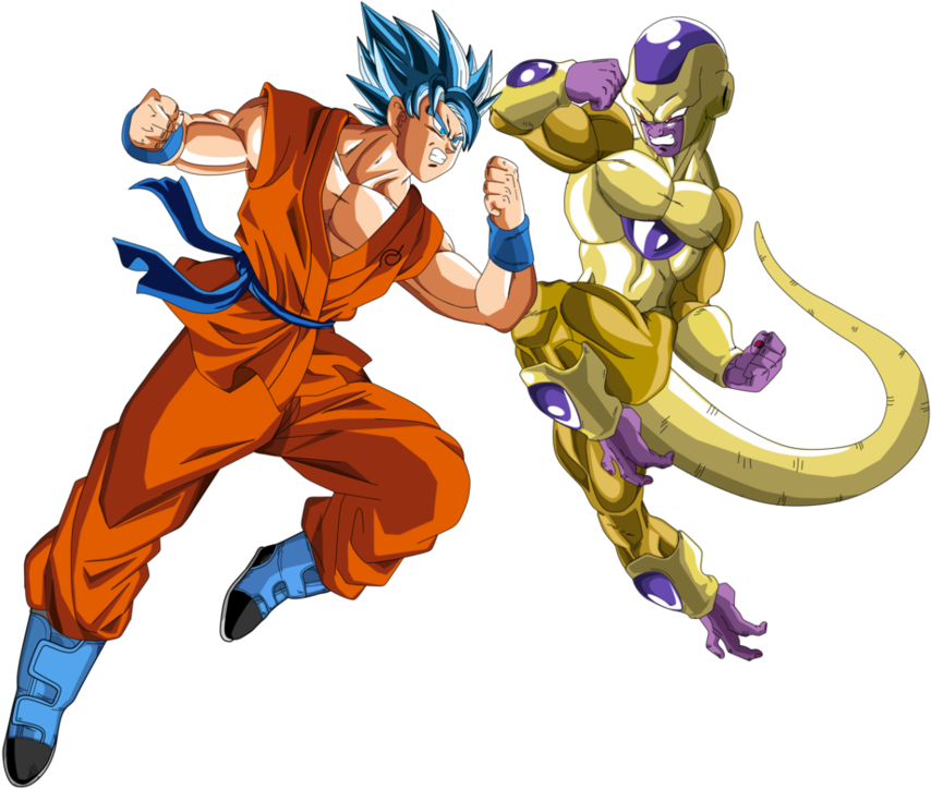 Goku Piccolo Gohan Krillin Vegeta And Yamcha - Golden Frieza Transparent (951x840), Png Download