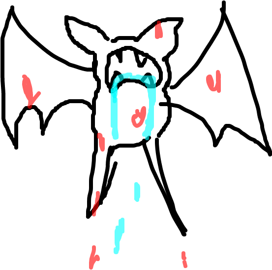 Zubat - Cartoon (1020x608), Png Download