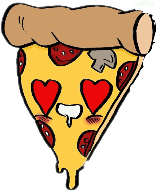 Graphic Transparent Download Kawaii Clipart Pizza - Imagenes Kawaii De Pizza (545x667), Png Download
