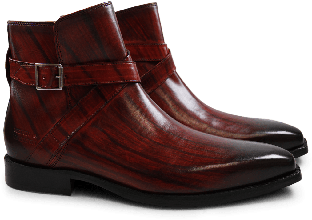 Ankle Boots Nicolas 6 Red Shade & Lines Brown Hrs - Boot (1024x1024), Png Download