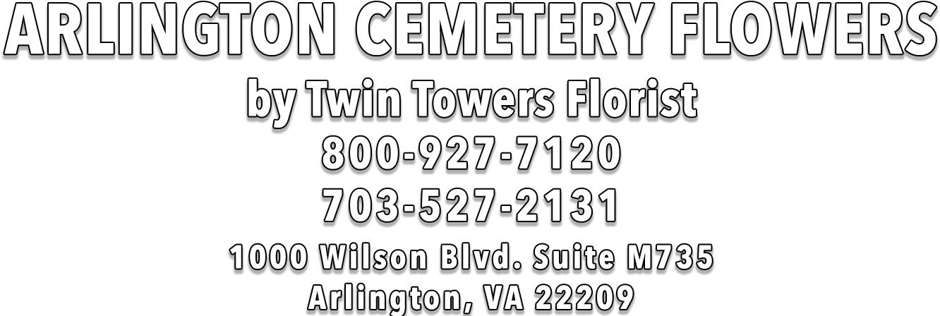 Arlington Cemetery Flowers By Twin Towers Florist - Calligraphy (1361x487), Png Download