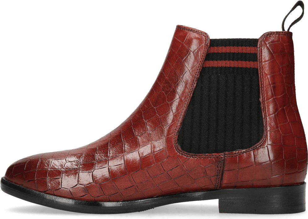 Ankle Boots Daisy 6 Ruby Elastic Lines Red - Chelsea Boot (1024x1024), Png Download
