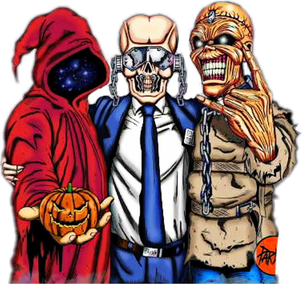 Ironmaiden Sticker - Helloween Megadeth Iron Maiden (1024x964), Png Download