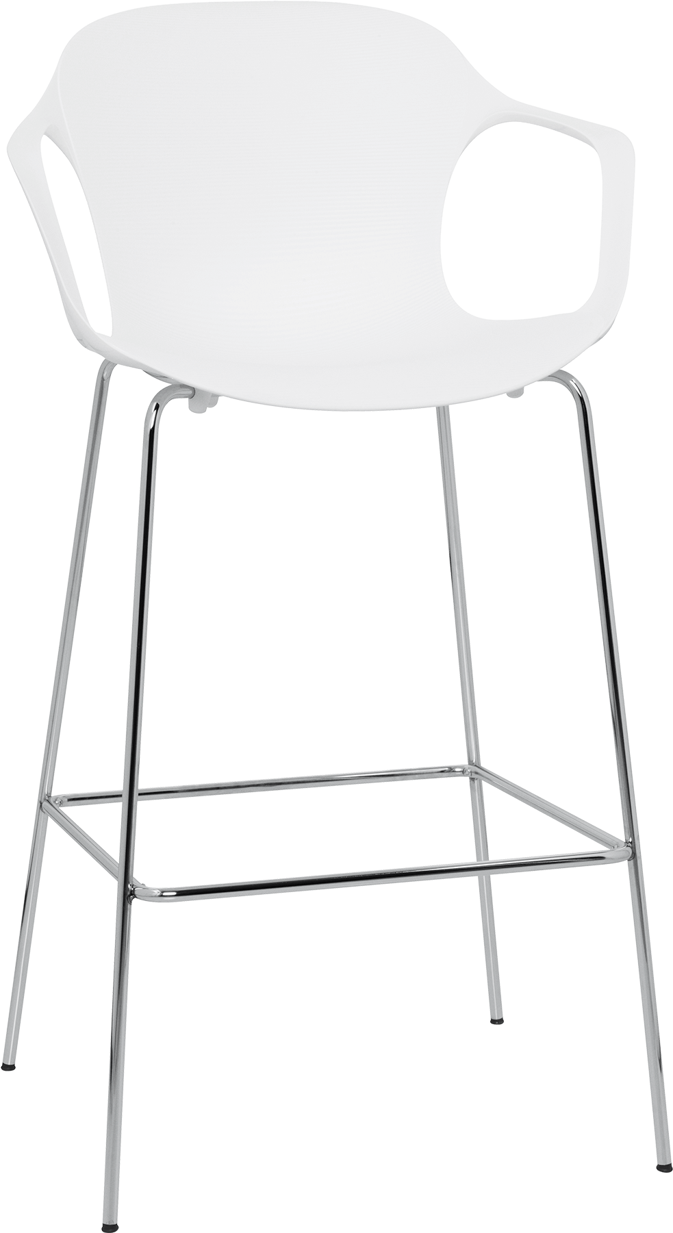 Nap Bar Stool Kasper Salto Milk White Chrome Steel - Chair (1600x1840), Png Download