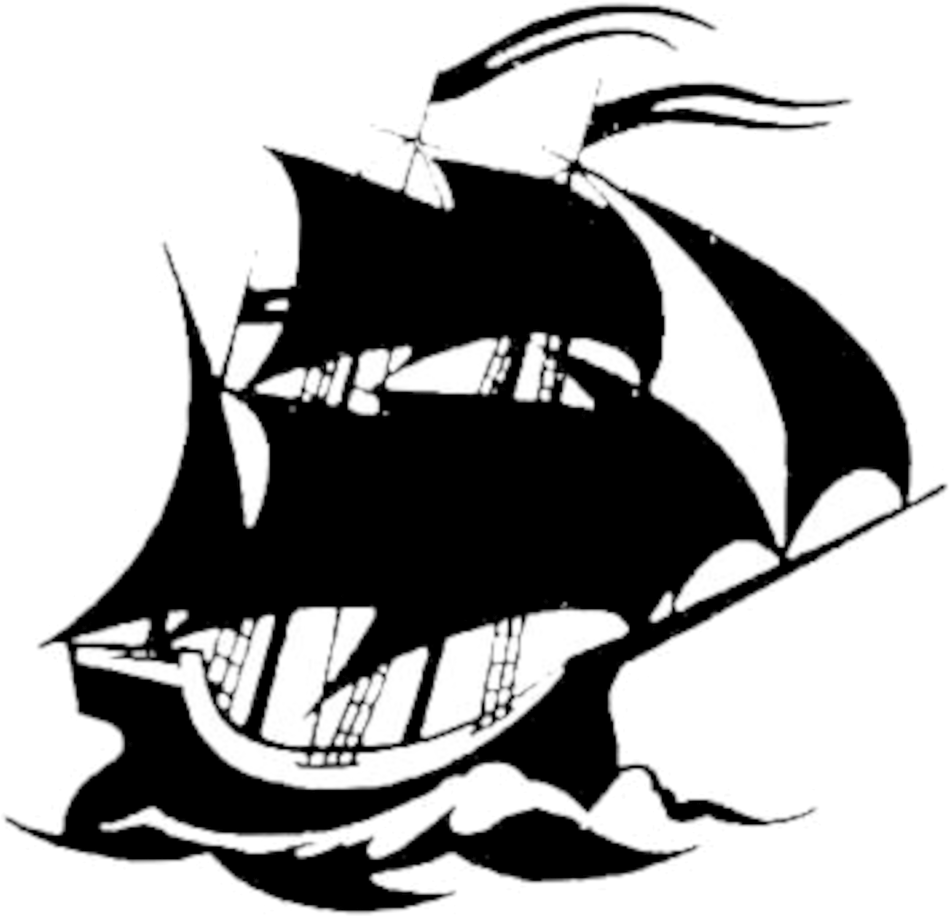 Welcome To Sailor's Art - Black Ship Logo (4000x3499), Png Download