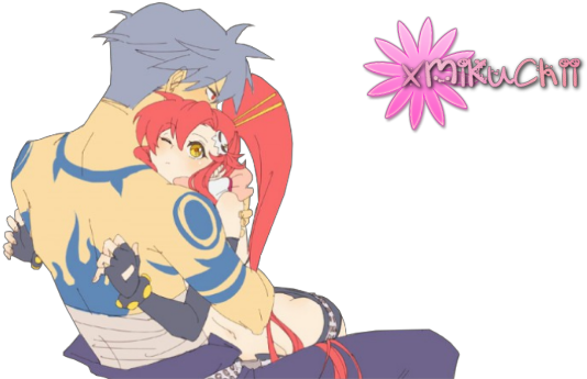 Kamina And Yoko Thunder Thighs, Gurren Lagann, Yoko, - Cartoon (655x480), Png Download