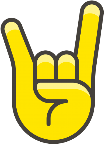 Sign Of The Horns Emoji - Sign (866x650), Png Download