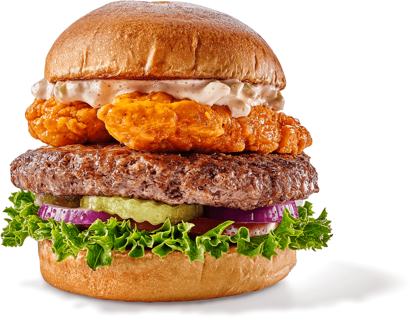 Buffalo Tender Burger - Plain Hamburger (1920x1080), Png Download