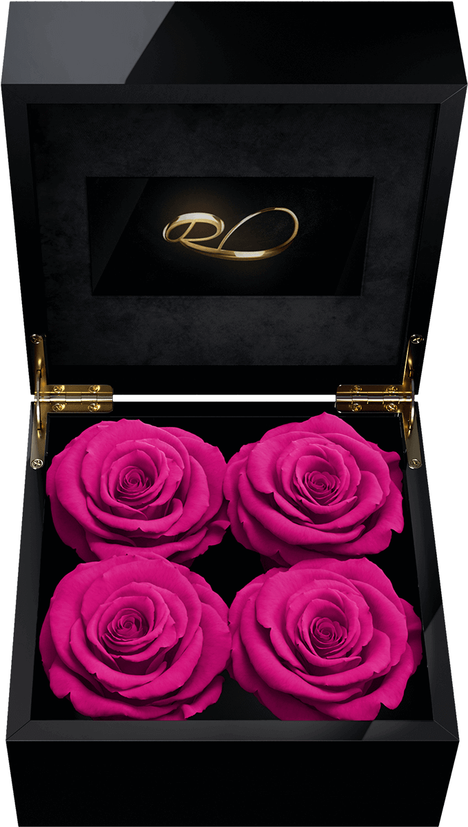 Luxury Video Flower Box Majestic Iv With 4 Preserved - Flower Box (1500x1500), Png Download