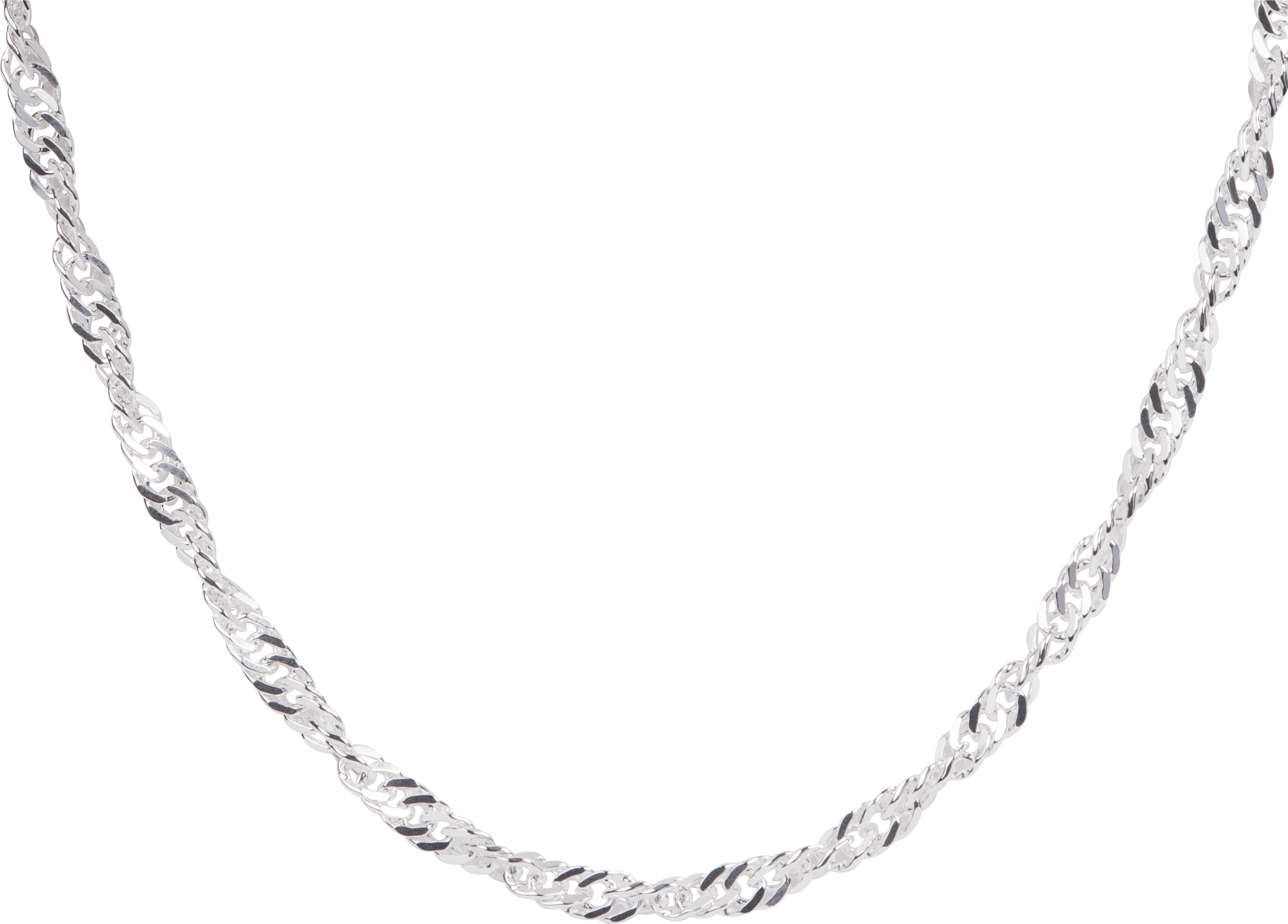 Sterling Silver Singapore Chain North Jewellery - Necklace Chain (4290x4290), Png Download
