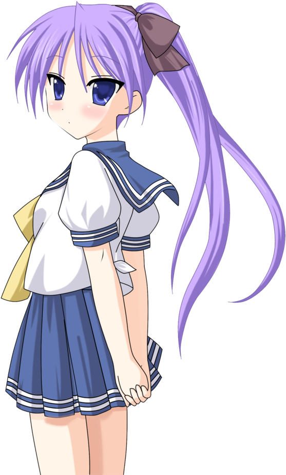Ponytail Kagami - Lucky Star Kagami (640x929), Png Download