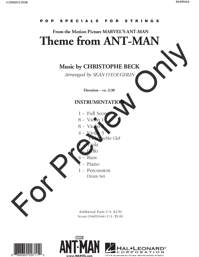 Ant Man Thumbnail Ant Man Thumbnail - Hal Leonard (864x1152), Png Download