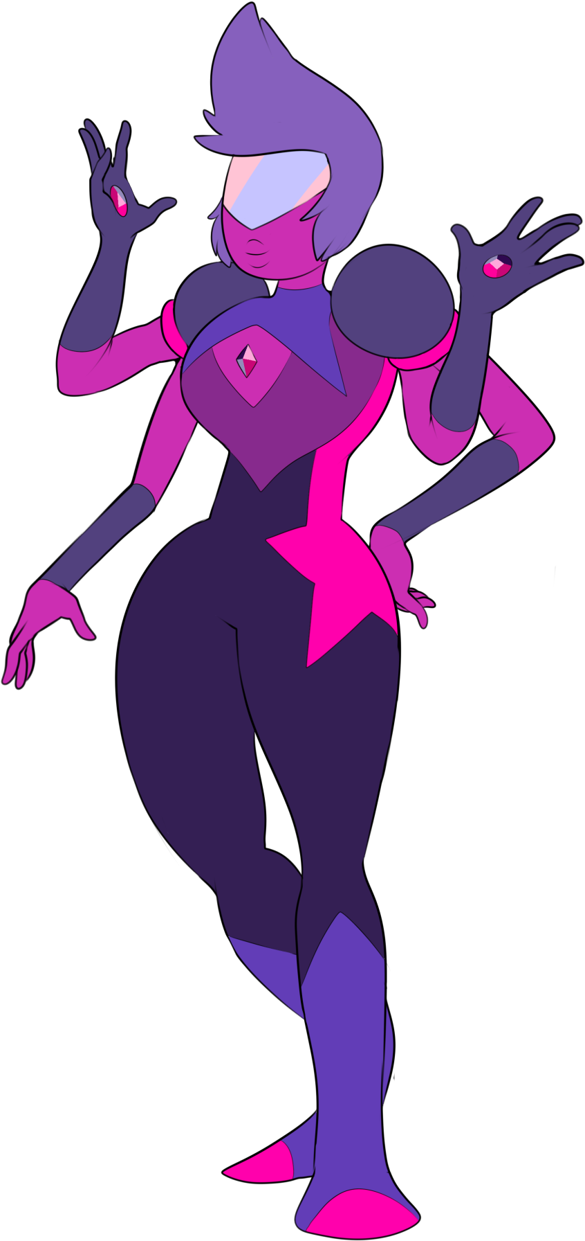 Garnet And Ice Steven Universe Fan Fusions, Steven - Ice And Garnet Fusion (1120x1920), Png Download