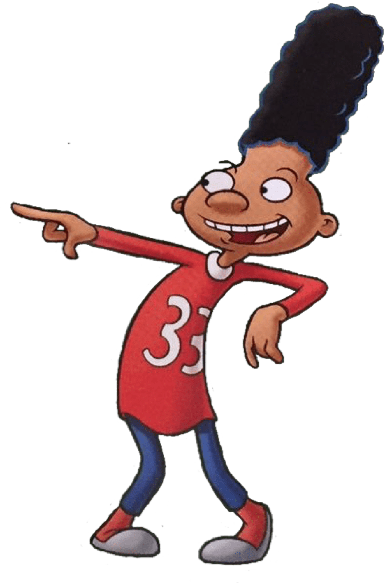 Download Gerald Hey Arnold Characters - Skinny Black Cartoon Characters PNG  Image with No Background 