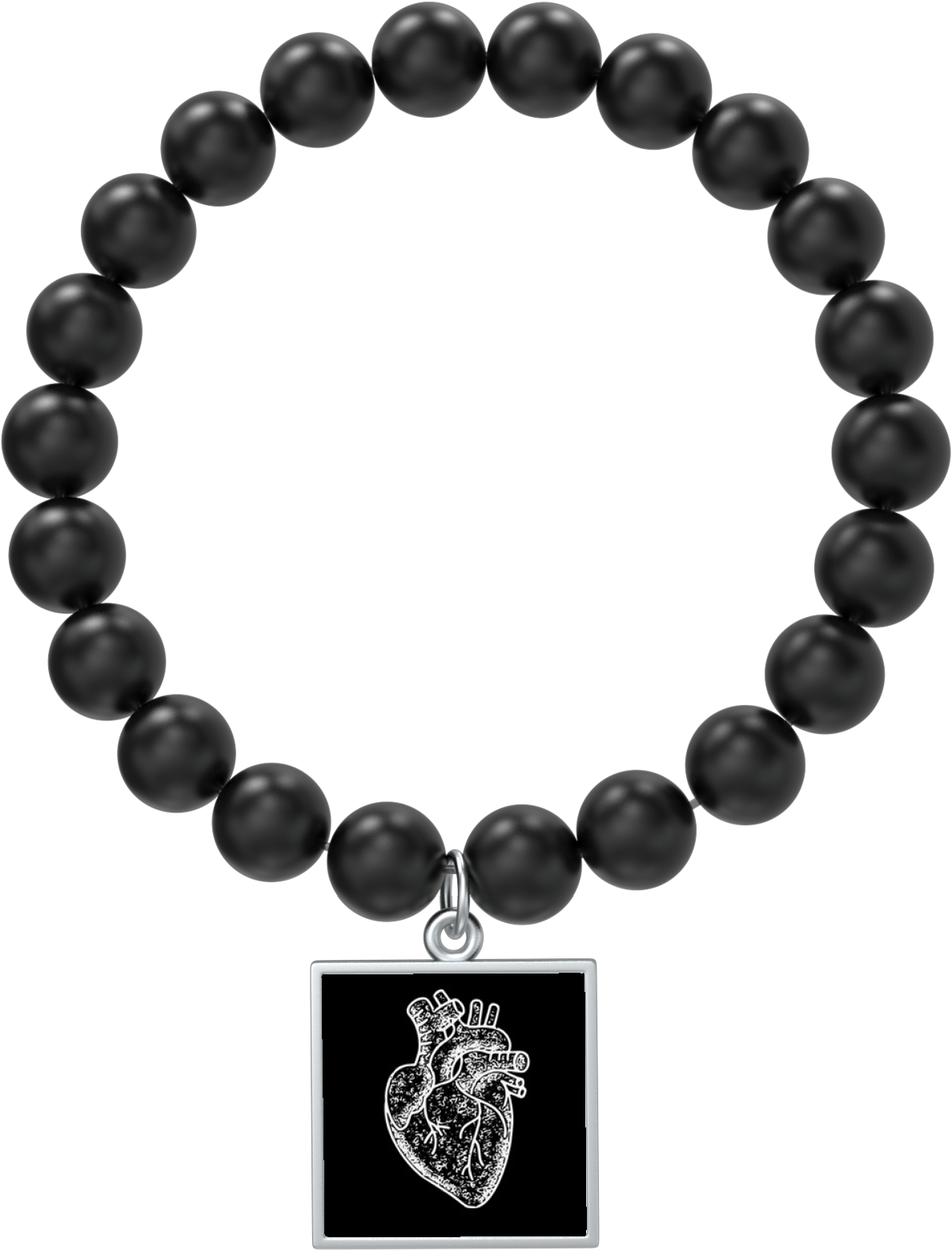 Anatomical Heart Bead Bracelet - Bracelet (2000x2000), Png Download