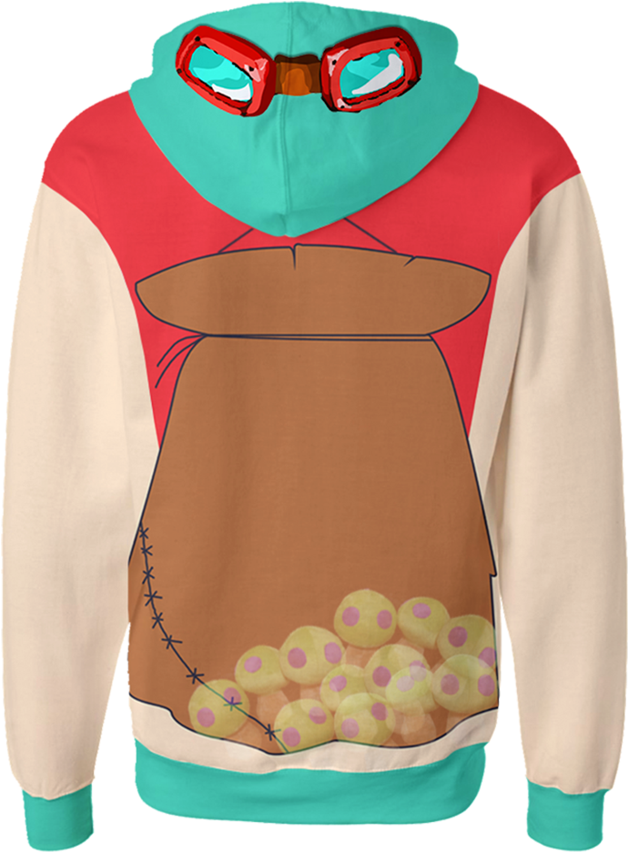 Teemo Zip Up Hoodie - Costume (861x1126), Png Download