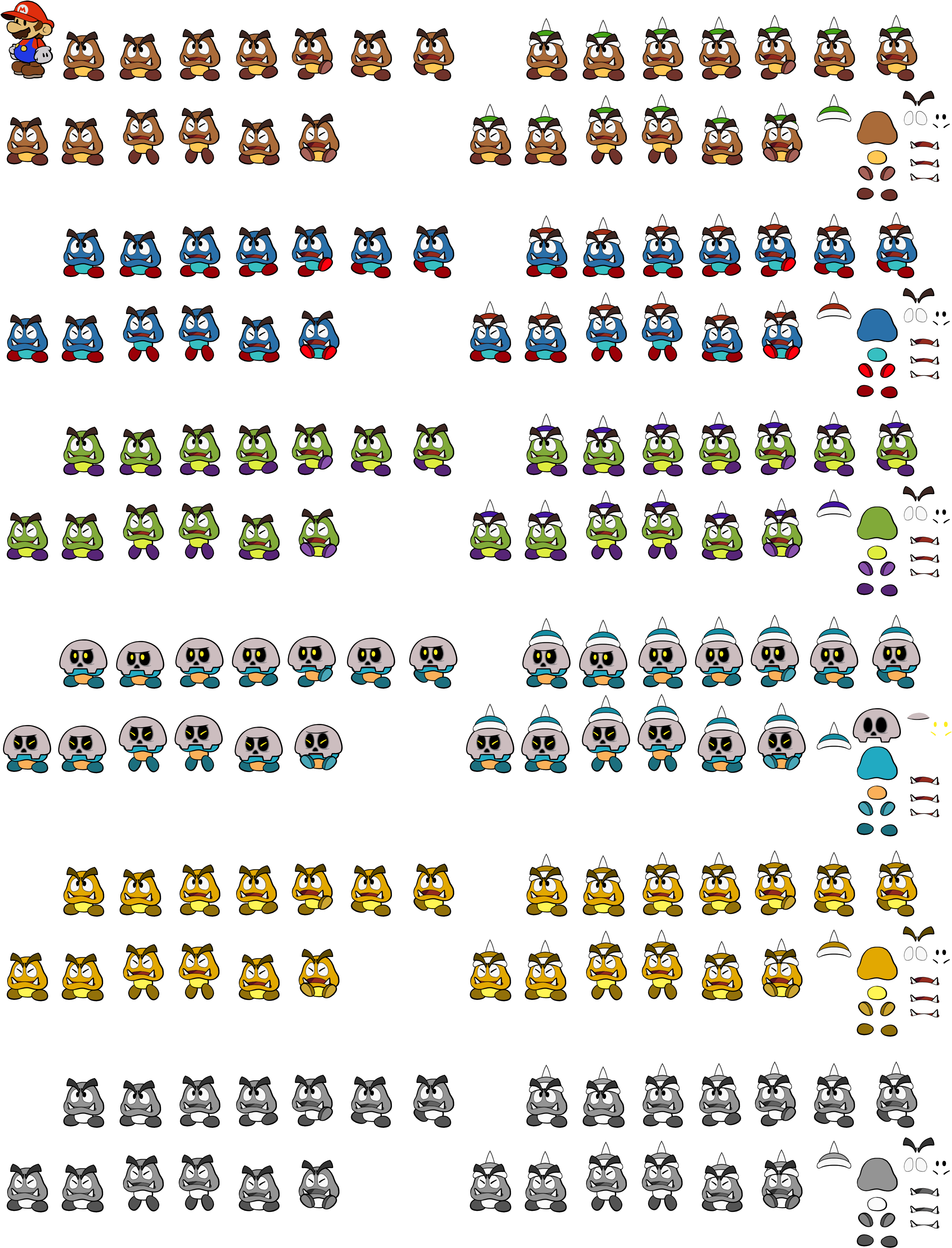 Click For Full Sized Image Goombas And Spiked Goombas - Number (3780x4724), Png Download
