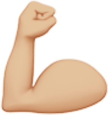Flex Emoji Muscle Muscleemoji Freetoedit - Sitting (1024x1024), Png Download