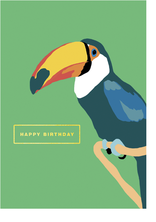 Home>baby Child>gifts>toucan 'happy Birthday' - Tiger And Toucan Animal (574x792), Png Download