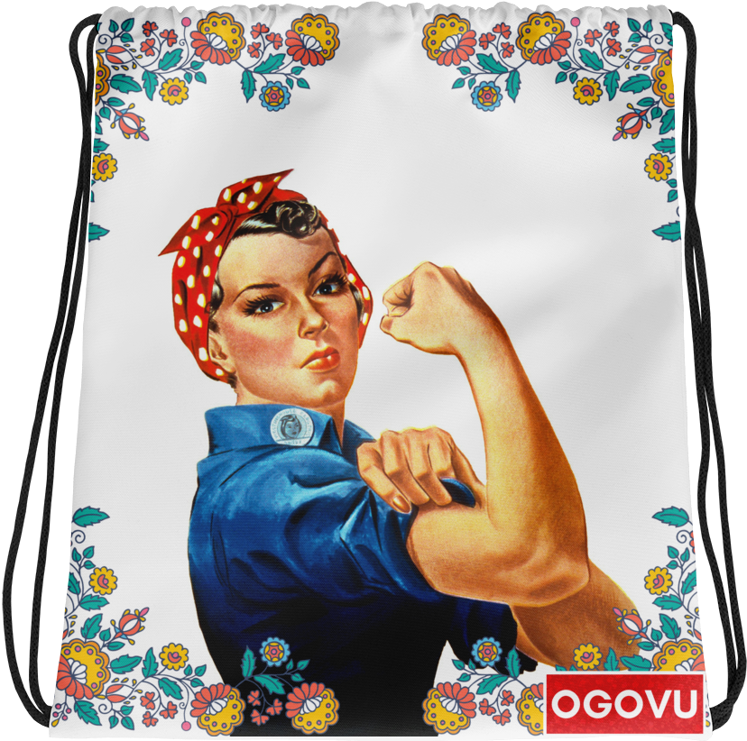 Download Rosie The Riveter Drawstring Bag Rosie The Riveter PNG Image