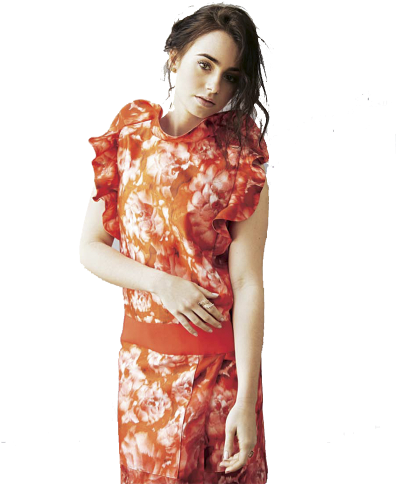 Png - Lily Collins Stella 2012 (791x1010), Png Download