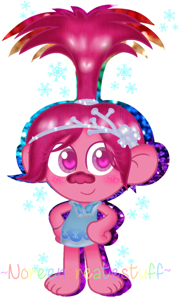 Trolls Holiday Poppy By Noreencreatesstuff On Deviantart - Poppy Deviantart Trolls (743x1075), Png Download