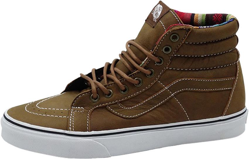 Vans Sk8 Hi Reissue Leather Brown Guate - Sk8-hi Reissue (1024x1024), Png Download
