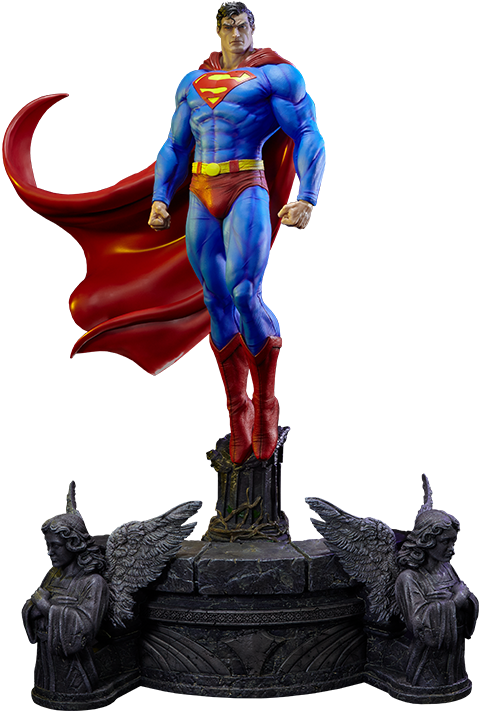 Superman Sculpt Cape Edition Statue - Batman Statue Hush (482x714), Png Download