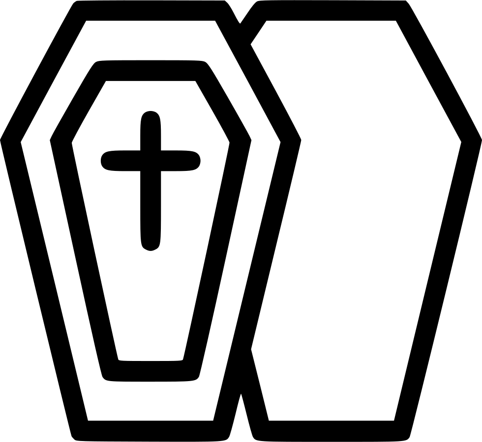 Coffin Casket Cross Death Funeral Comments - Coffin (980x900), Png Download