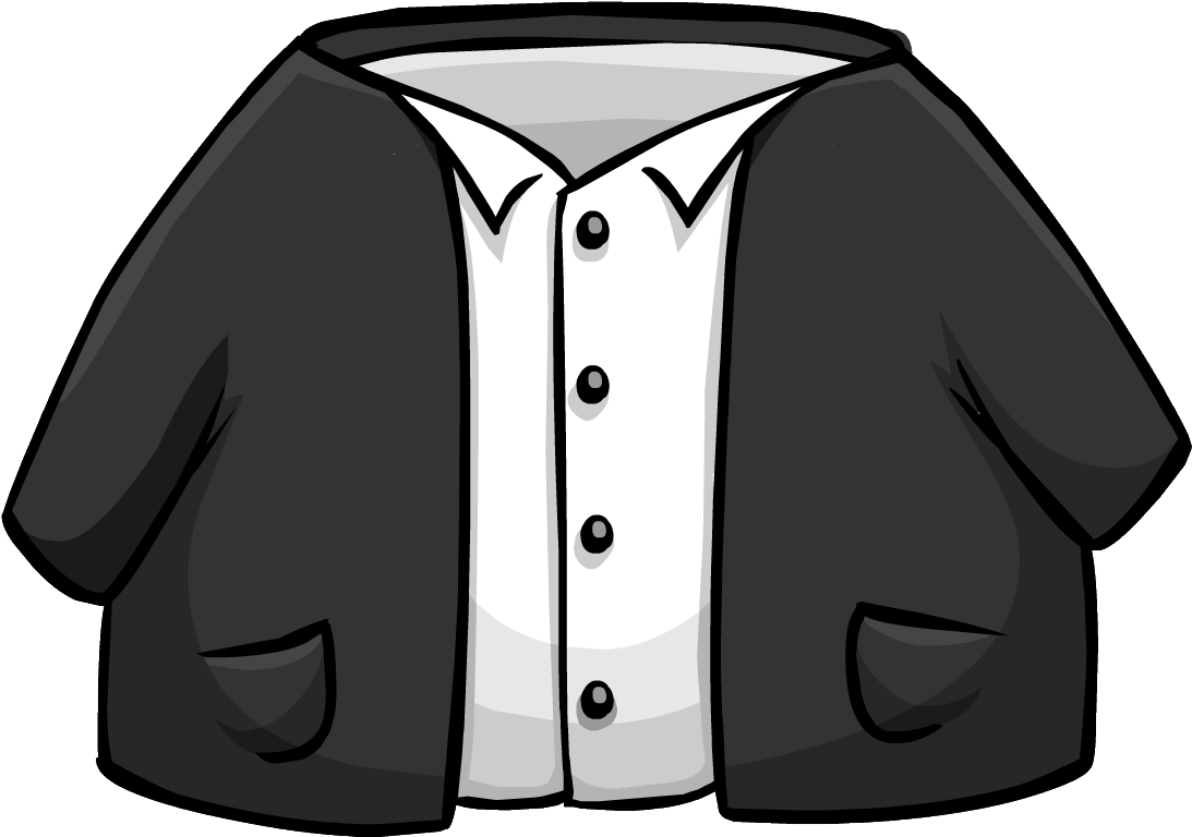 Blacksuit - Terno Club Penguin (1115x827), Png Download